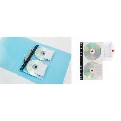 Folie Protectie A4, Pentru 2 Cd/dvd, Cu Etichete Pentru Index, 5 Buc/set, Pukka