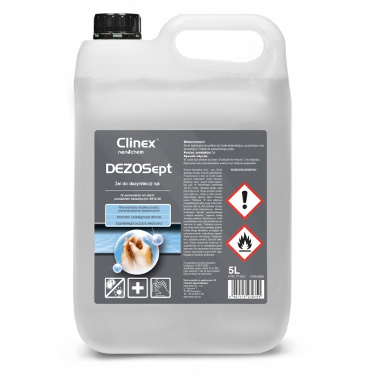 Clinex Dezosept, 5 Litri, Gel Dezinfectant Pentru Maini