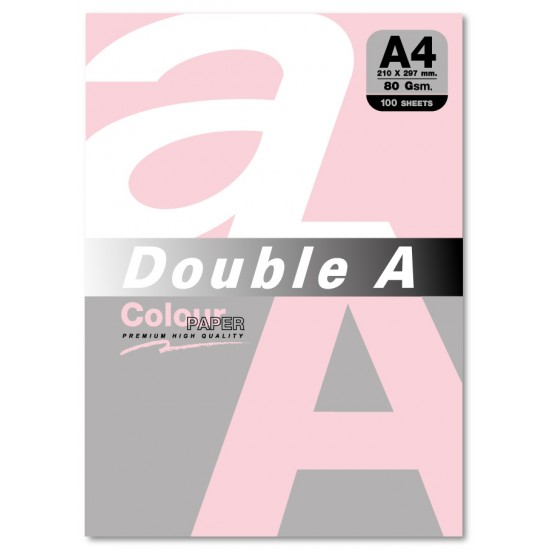 Hartie Color Pentru Copiator A4, 80g/mp, 100coli/top, Double A - Pastel Pink