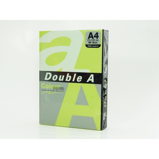 Hartie Color Pentru Copiator A4, 75g/mp, 500coli/top, Double A - Verde Neon
