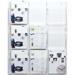 Display Pentru Pliante, De Perete, 9 X A4, Helit - Transparent