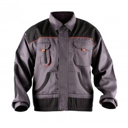 Jacheta Munca, 35% Bumbac, 65% Poliester, Buzunare - Masura 50 - Gri Cu Portocaliu