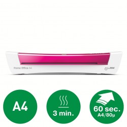 Laminator Leitz Ilam Home Office, A4, Kit Folii Laminare Inclus, Roz Laminator Leitz Ilam Home Office, A4, Kit Folii Laminare Inclus, Roz