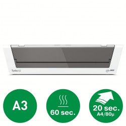 Laminator Leitz Ilam Touch 2 Turbo S, A3, Kit Folii Laminare Inclus, Argintiu Laminator Leitz Ilam Touch 2 Turbo S, A3, Kit Folii Laminare Inclus, Argintiu