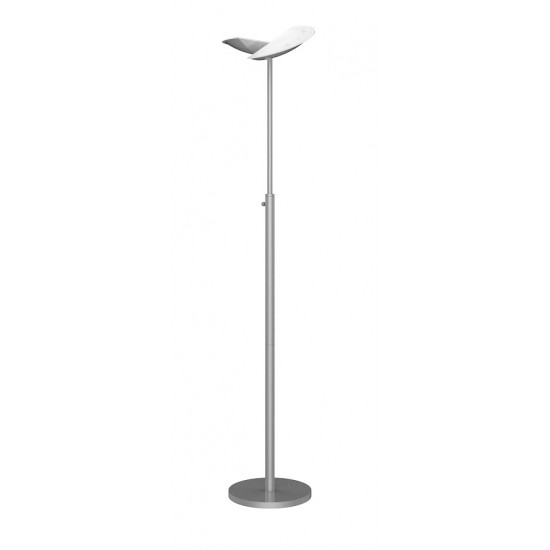 Lampa De Podea Cu Picior, Cu Led,unilux Zelux - Gri Metalizat