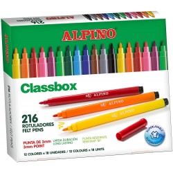 Carioca Lavabila, 18 X 12 Culori/cutie, Alpino Standard Economy Pack - Ideale Pt. Scoli Si Gradinite Carioca Lavabila, 18 X 12 Culori/cutie, Alpino Standard Economy Pack - Ideale Pt. Scoli Si Gradinite