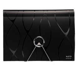 Mapa Plastic Cu 6 Compartimente Leitz Vivanto - Negru