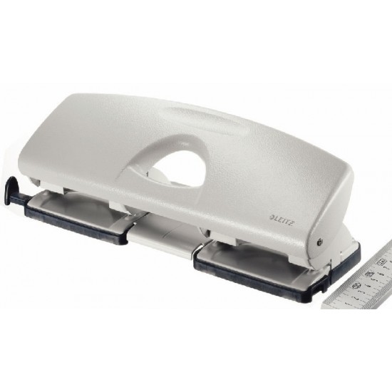 Perforator Metalic Leitz 5022 Pentru 4 Perforatii, 16 Coli, Gri