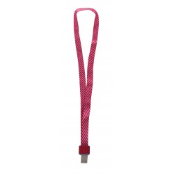 Lanyard Textil, 15mm Latime,clip Metal, Kejea - Rosu