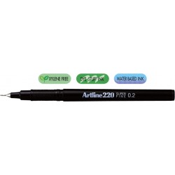 Liner Artline 220, Varf Fetru 0.2mm - Negru
