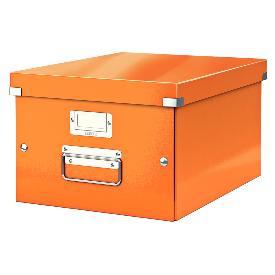 Cutie Leitz Click & Store Medie 281 X 200 X 369 Mm, Carton Laminat - Portocaliu