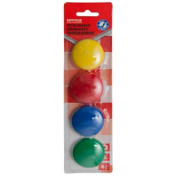 Magneti Forma Rotunda, Diametru 40mm, 4 Buc/blister, Office Products - Culori Asortate Magneti Forma Rotunda, Diametru 40mm, 4 Buc/blister, Office Products - Culori Asortate