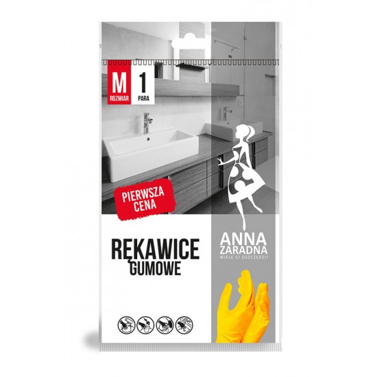 Manusi Din Cauciuc, Pentru Menaj, 2 Buc/set, Culoare Galben, Fixi - Marime M