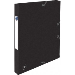 Mapa A4, Carton Multistrat 390g/mp, Cu Elastic, 25mm Latime, Oxford Top File - Negru