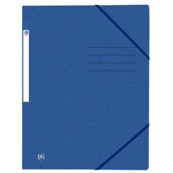 Mapa A4, Carton Multistrat 390g/mp, Cu Elastic, Oxford Top File - Albastru