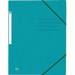 Mapa A4, Carton Multistrat 390g/mp, Cu Elastic, Oxford Top File - Aqua