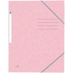 Mapa A4, Carton Multistrat 390g/mp, Cu Elastic, Oxford Top File - Roz Pastel
