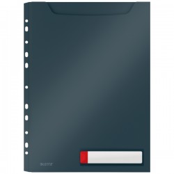Mapa Leitz Cosy Jumbo, Pp, A4, 150 Coli, Pre-perforata, Cu Eticheta, 3 Buc/set, Gri Antracit Mapa Leitz Cosy Jumbo, Pp, A4, 150 Coli, Pre-perforata, Cu Eticheta, 3 Buc/set, Gri Antracit
