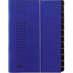 Mapa Carton Pentru Sortare Cu 12 Separatoare Si Index Elba - Albastru