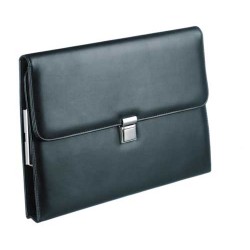 Mapa Conferinte Cu Clapa, A4, Cu Inele, Calculator, Imitatie Piele Neagra, Falcon