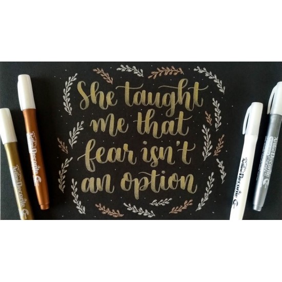 Marker Artline Decorite, Varf Flexibil (tip Pensula) - Bronz