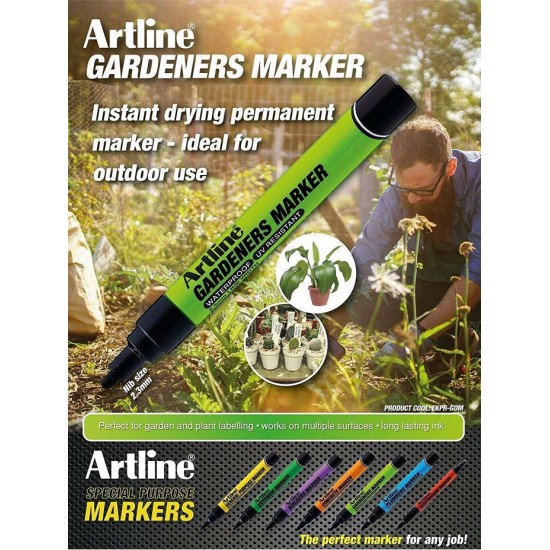 Marker Artline, Pentru Gradinari, Corp Plastic, Varf Rotund 2.3mm - Silver