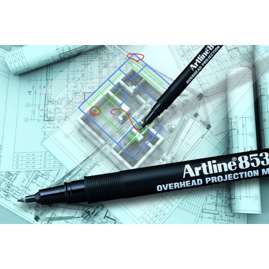 Ohp Permanent Marker Artline 853, Varf Fin - 0.5mm - Verde