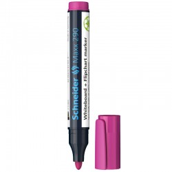 Marker Schneider Maxx 290, Pentru Tabla De Scris+flipchart, Varf Rotund 2-3mm - Magenta