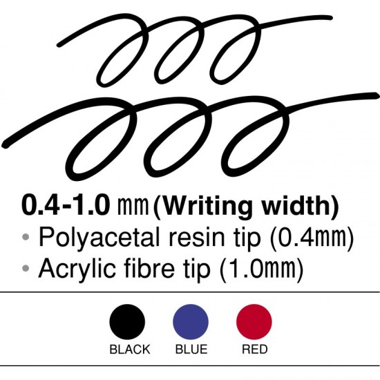 Marker Pentru Tabla De Scris Artline 541t, Doua Capete - Varfuri Rotunde 0.4mm/1.0mm - Maro
