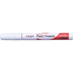 Marker Cu Vopsea Penac, Rezistent La Temperaturi Inalte, Varf Rotund, Grosime Scriere 2-4mm - Alb