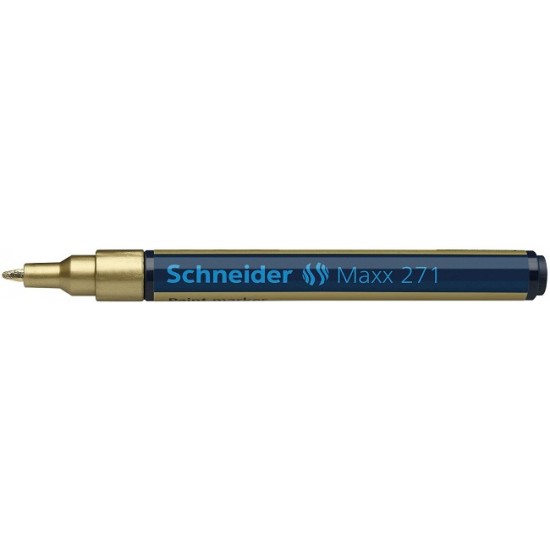 Marker Cu Vopsea Schneider Maxx 271, Varf Rotund 1-2mm - Auriu
