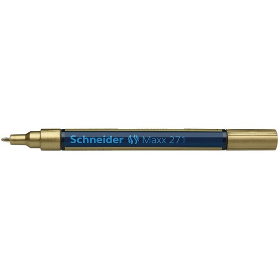 Marker Cu Vopsea Schneider Maxx 271, Varf Rotund 1-2mm - Auriu