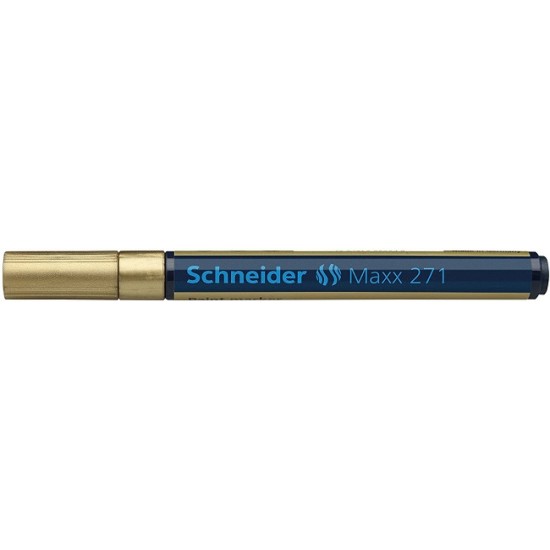 Marker Cu Vopsea Schneider Maxx 271, Varf Rotund 1-2mm - Auriu