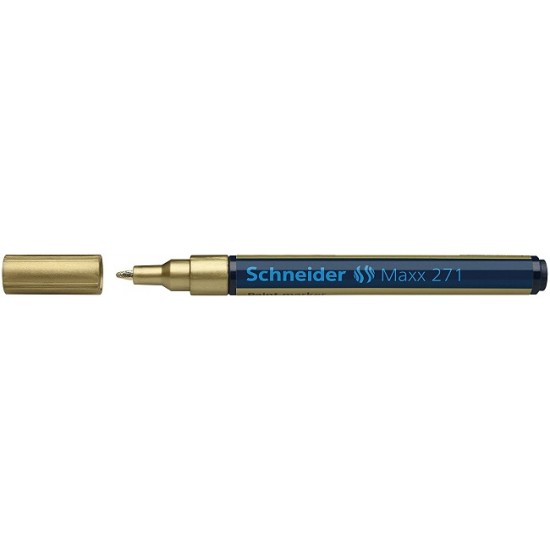 Marker Cu Vopsea Schneider Maxx 271, Varf Rotund 1-2mm - Auriu