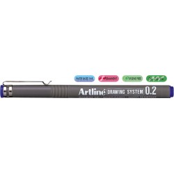 Marker Pentru Desen Tehnic Artline, Varf Fetru 0.2mm - Albastru Marker Pentru Desen Tehnic Artline, Varf Fetru 0.2mm - Albastru