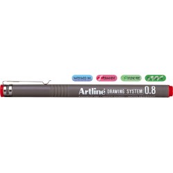 Marker Pentru Desen Tehnic Artline, Varf Fetru 0.8mm - Rosu Marker Pentru Desen Tehnic Artline, Varf Fetru 0.8mm - Rosu