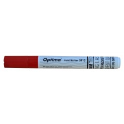 Marker Cu Vopsea Optima Paint 3710, Varf Rotund 4.5mm, Grosime Scriere 2-3mm - Rosu Marker Cu Vopsea Optima Paint 3710, Varf Rotund 4.5mm, Grosime Scriere 2-3mm - Rosu