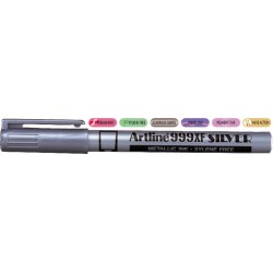 Marker Cu Vopsea Artline 999xf, Corp Metalic, Varf Rotund 0.8mm - Argintiu Marker Cu Vopsea Artline 999xf, Corp Metalic, Varf Rotund 0.8mm - Argintiu