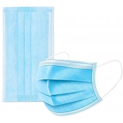 Masca De Protectie, Unica Folosinta, 3 Straturi, 50 Buc/set - Alb/albastra