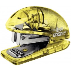 Capsator Plastic Rapid Colour Ice F4, 10 Coli, Blister, 1000 Capse 26/6 Incluse, Galben