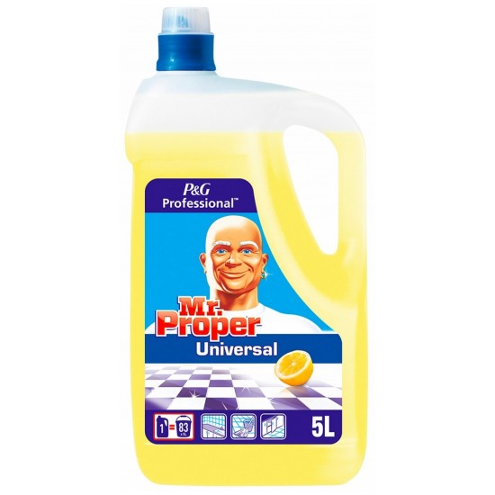Mr. Proper Professional Lemon, Detergent Lichid Universal, 5 Litri