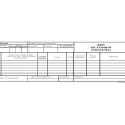 Bon Consum Colectiv, Format 1/2 A4, 100 Coli/carnet