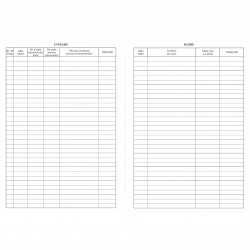 Registru Intrare-iesire Corespondenta Orizontal, A4, 100 Coli/carnet, Coperta Mucava