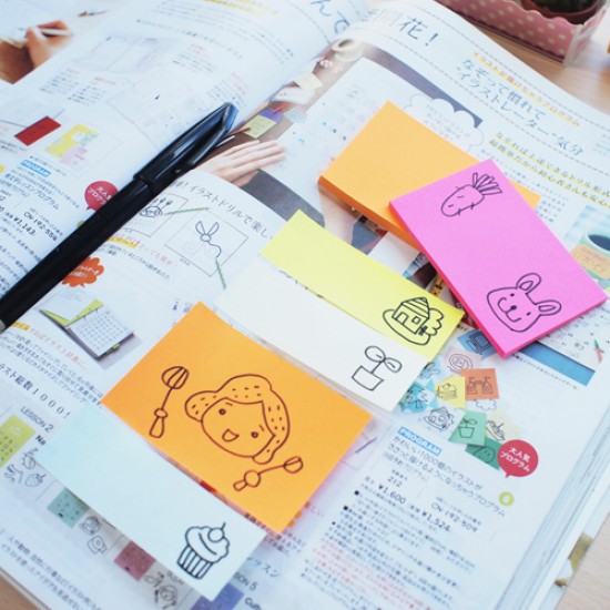 Notes Autoadeziv 76 X 51 Mm, 100 File, Stick"n - Roz Neon