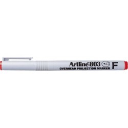 Ohp Non-permanent Marker Artline 803, Varf Fin - 0.5mm - Rosu