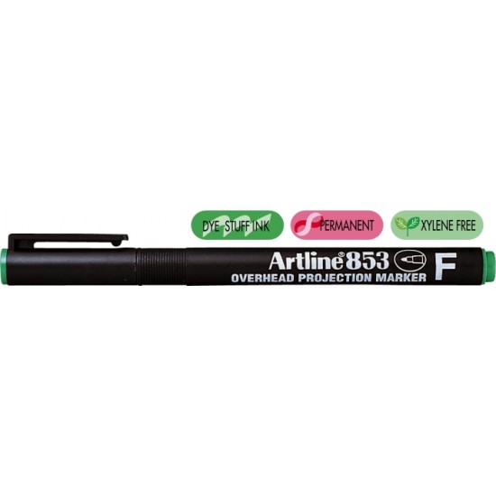 Ohp Permanent Marker Artline 853, Varf Fin - 0.5mm - Verde