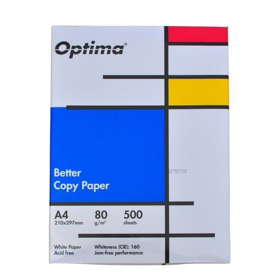 Hartie Alba Pentru Copiator A4, 80g/mp, Clasa B, 500coli/top, Optima