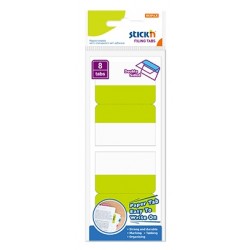 Film Index Autoadeziv Cu Tab Din Hartie, Dubla Fata, 51 X 72mm, 8 Buc/set, Stick"n - Culori Asortat