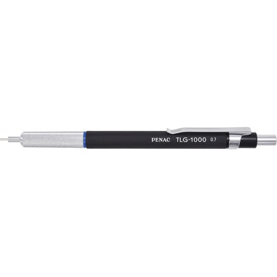 Creion Mecanic Profesional Penac Tlg - 1000, 0.7mm, Metalic Cu Varf Retractabil, Cutie Cadou-negru