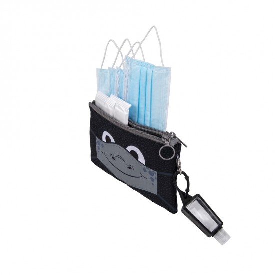 Penar Dublu Cu Fermoar Si Masca Material Textil, Zipit Face-it Masks - Negru